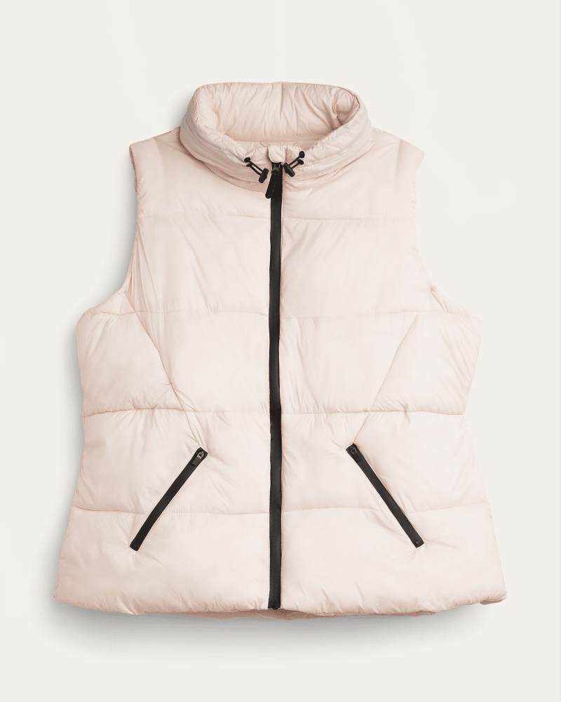 Front of plus size Iris Packable Puffer Vest by Marc NY | Dia&Co | dia_product_style_image_id:178457